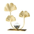 thumbnail image 3 of Wrought Iron Leaves Statue Leaf Sculpture Crafts Livingroom Desktop Ornament Ginkgo Leaf, 3 of 8