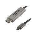 thumbnail image 1 of StarTech.com 6ft (2m) USB C to HDMI Cable 4K 60Hz with HDR10, Ultra HD USB Type-C to 4K HDMI 2.0b Video Adapter Cable, USB-C to HDMI HDR Monitor/Display Converter, DP 1.4 Alt Mode HBR3 - Thunderbolt 3 Compatible (CDP2HDMM2MH) - Adapter cable - 24 pin USB-C male to HDMI male - 6.6 ft - black - 4K support, active, 1 of 4