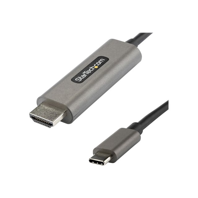 StarTech.com 6ft (2m) USB C to HDMI Cable 4K 60Hz with HDR10, Ultra HD USB Type-C to 4K HDMI 2.0b Video Adapter Cable, USB-C to HDMI HDR Monitor/Display Converter, DP 1.4 Alt Mode HBR3 - Thunderbolt 3 Compatible (CDP2HDMM2MH) - Adapter cable - 24 pin USB-C male to HDMI male - 6.6 ft - black - 4K support, active