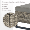 thumbnail image 2 of POCASSY Outdoor Patio Brown Ottoman with Cushion(Set of 2), 2 of 4