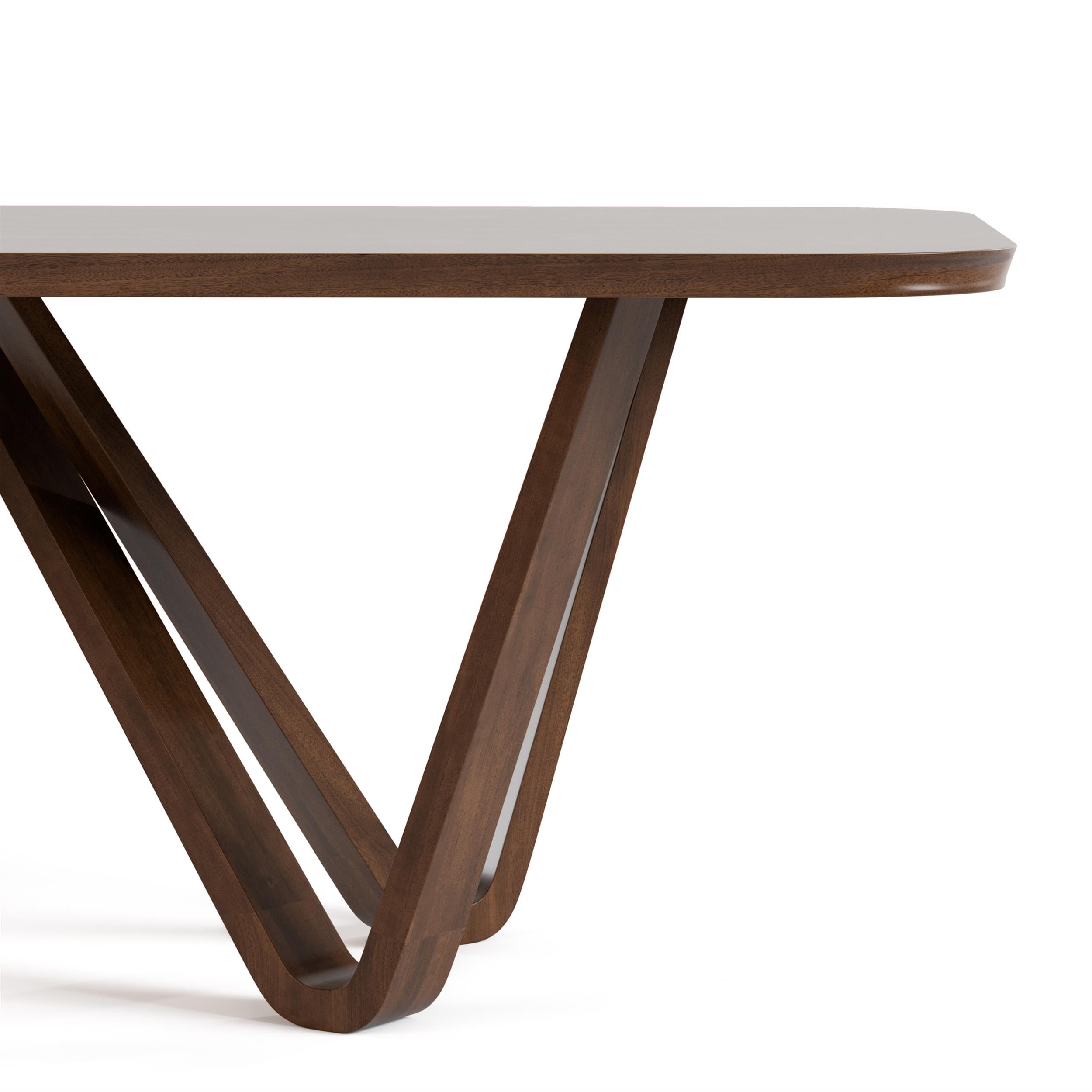 Furniture of America Ralmon Solid Wood Dining Table in Rich Walnut