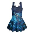 thumbnail image 4 of Uourmeti Starry Night Sea Turtle Girls Skirted One-Piece Swimsuit - Quick Dry Soft Stretch Swim Dress for Beach Pool & Vacation, 4 of 8