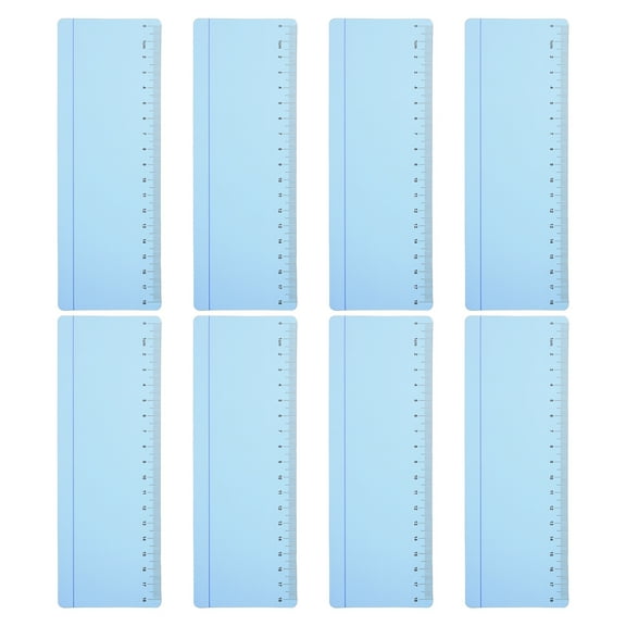 Uxcell Guided Reading Strips Highlight Colored Overlay Bookmark Reading Tracking Ruler with Line, Sky Blue 8pcs