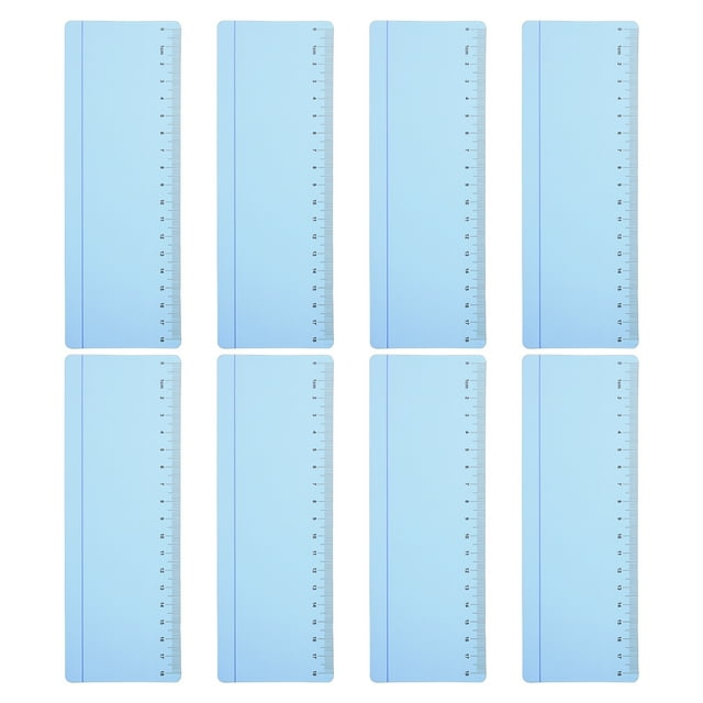 Unique Bargains Guided Reading Strips Highlight Colored Overlay Bookmark Reading Tracking Ruler with Line, Sky Blue 8pcs
