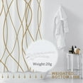 thumbnail image 2 of Gold Light Brown and White Striped Wavy Line Fabric Shower Curtain for Bathroom with 12 Hooks, Extra Long Shower Curtains for Bathroom 84 Inches Long, Weighted Hem,Waterproof Bath Accessories, 2 of 6