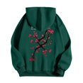 thumbnail image 5 of DHFJKG Womens Oversized Hoodies Floral Print Long Sleeve Sweatshirts Drawstring Pullover Tops Casual Fall Clothes, 5 of 5