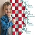 thumbnail image 3 of Blackout Kids Curtains,Red and White Checkered Pattern Childrens Insulated Curtains Set Of 2,Bedroom Essentials,Toddler Room Decor 42"x54", 3 of 5