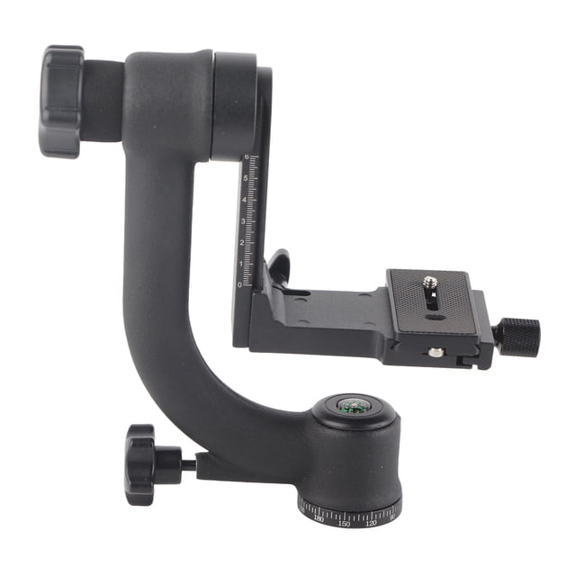 Ball Head Stabilizer, Panoramic Ball Head 1/4 Inch Screw 3/8 Inch Screw Hole Precise Processing with Quick Release Plate for Outdoor Shooting