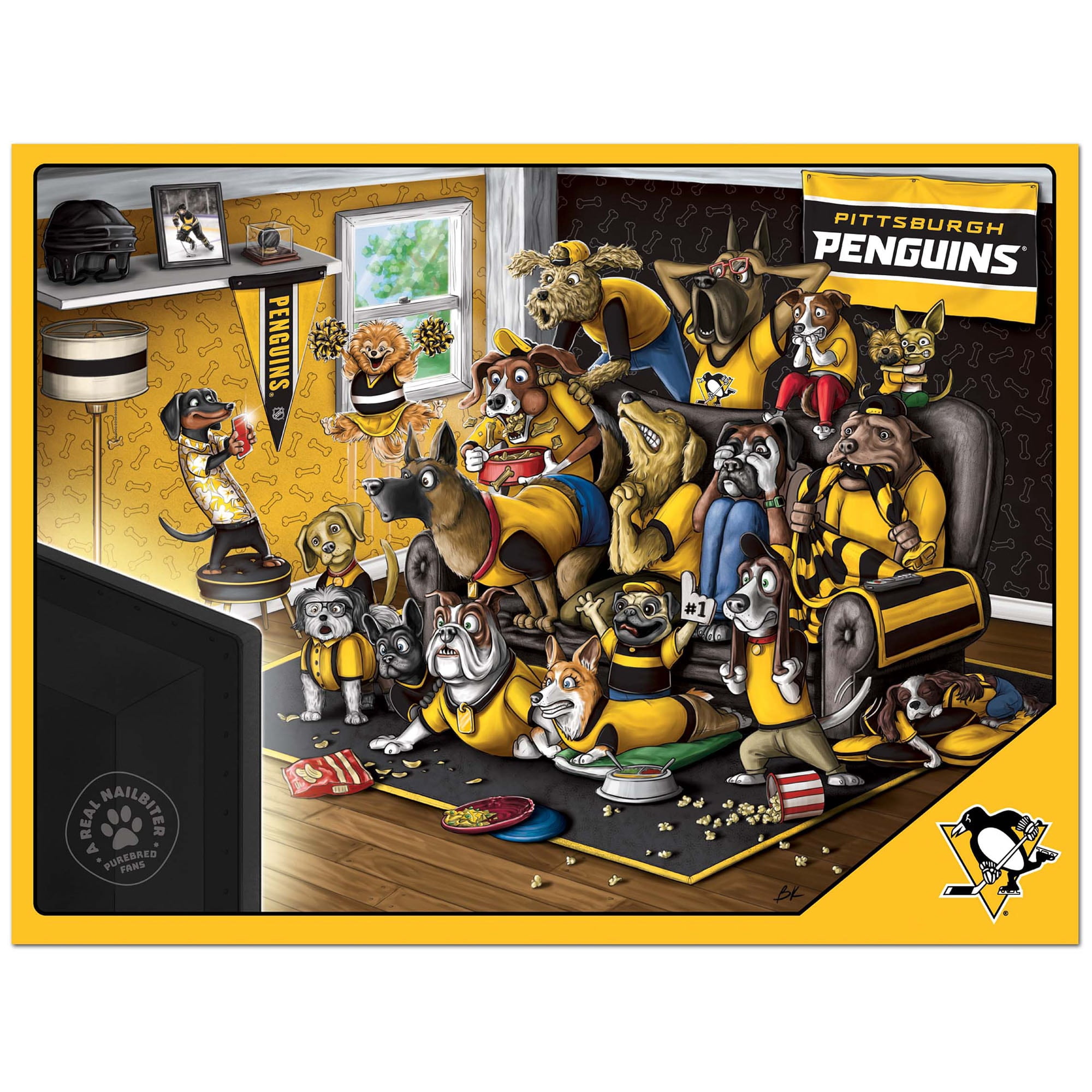 Pittsburgh Penguins Purebred Fans 18'' x 24'' A Real Nailbiter 500-Piece Puzzle