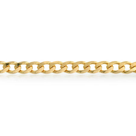 c443f37212912 Mens Cuban Curb Link Bracelet 180 Gauge Heavy Polished 18K Gold Plated Brass