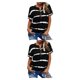 thumbnail image 3 of Guardurnaity Camiseta a rayas de algodón para mujer, blusa transpirable informal con cuello redondo, ropa de diario, Top de verano para la escuela, ropa Type6 NO6 Guardurnaity CBP233905, 3 of 6