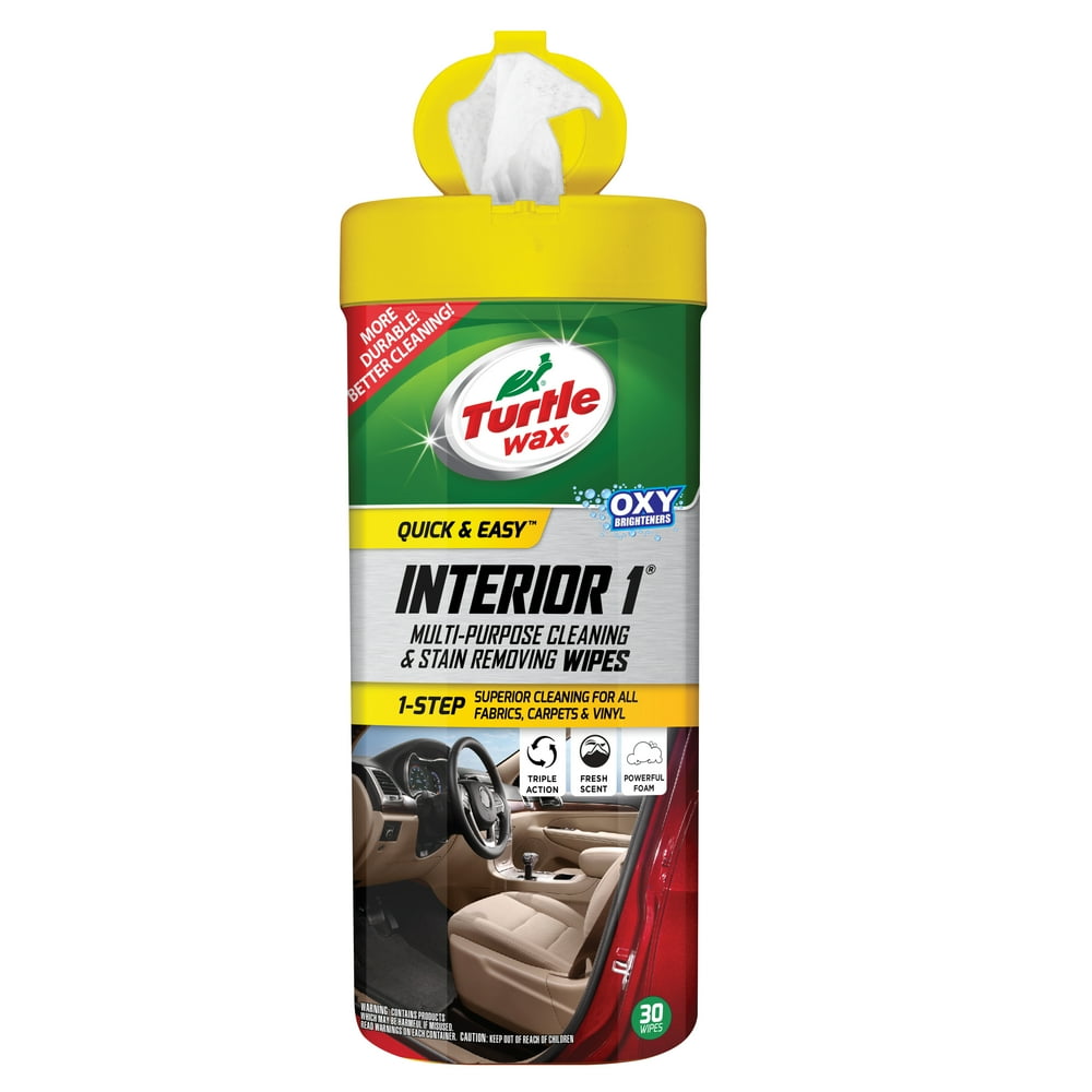 Turtle Wax Interior 1 Multi-Purpose Cleaning Wipes - Walmart.com ...