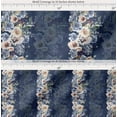 thumbnail image 2 of Soimoi Blue Cotton Cambric Fabric Grandiflora Roses Floral Printed Fabric 1 Yard 42 Inch Wide, 2 of 7