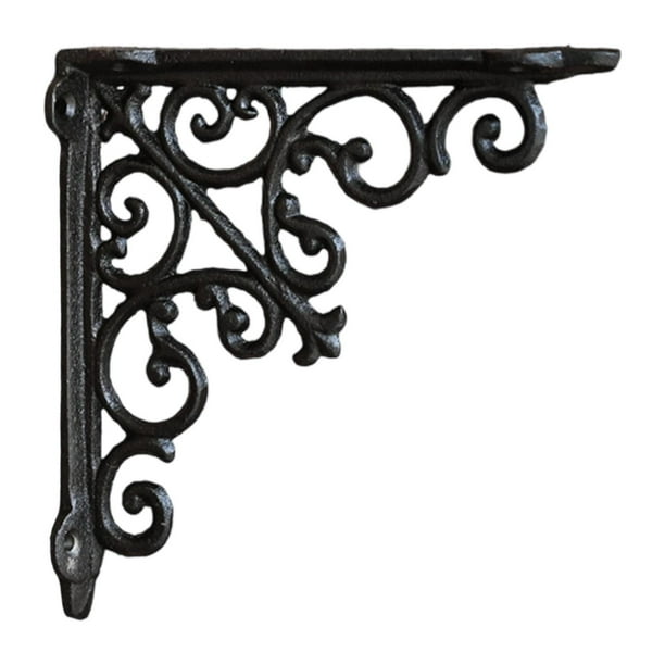 Soporte decorativo para estante, soporte de estantería de metal estilo vintage para montaje en pared, ideal para garaje, cocina y hogar. M