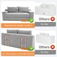 thumbnail image 5 of Loveseat Sofa Bed Boneless Couch, Convertible 2-in-1 Design, Corduroy Fabric - Compact Memory Foam Couch for Small Spaces, Apartments, Home Office & Bedroom （Grey）, 5 of 8