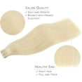 thumbnail image 4 of GFDYREE Extensions de Cheveux à Ruban Lennalife pour Femmes, 20 Pcs 50g 24 Pouces Blond Délavé Extensions de Cheveux à Ruban en Cheveux Humains Rallonge Cheveux Humain Lisse Extensions de Cheveux Invisibles Real Human, 4 of 5