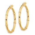 thumbnail image 3 of FJC Finejewelers 14 kt Yellow Gold Polished and Fancy Hoop Earrings 28 x 28 mm, 3 of 6