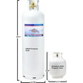 thumbnail image 5 of Flame King Propane Tank, 100 lbs, Multi-Valve with High-Capacity Filler, White, 5 of 6