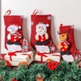 thumbnail image 3 of Cateissary Calcetín de Navidad, regalo con estampado de Claus, bolsa de dulces, bolsa de embalaje múltiple, fotografía de árbol para niños, Kits de decoración para fiestas muñeco de nieve, 3 of 6