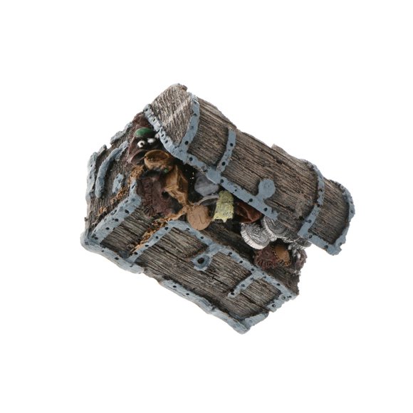 Decodeary Resin Treasure Chest Ornament for Aquarium Aquascaping Decoration Tank Fish