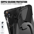 thumbnail image 7 of Case for Samsung Galaxy Tab S10 FE+ 13.1 inch, 360 Degree Rotating Hand Grip Shockproof Cover with Shoulder Strap, Black, 7 of 7
