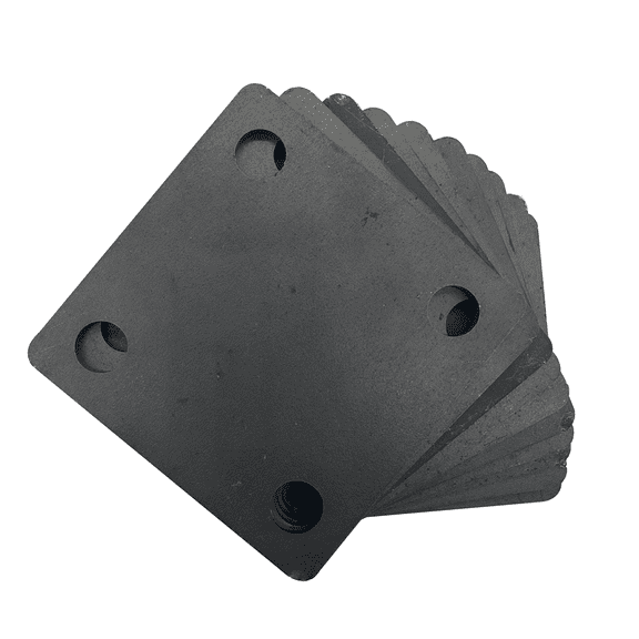 10 Pack - 3x3" Weldable Square Steel Metal Baseplate - Laser Cut – A36 Heavy Duty Carbon Steel