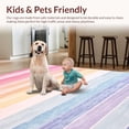 thumbnail image 5 of Pastel Rainbow Stripes Soft Area Rug Cute Decor, Non Slip, Stain Resistant, Washable Area Rugs for Living Room, Bedroom 2x3ft, 5 of 6