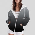 thumbnail image 2 of Women's Hoodies Sweatshirts Casual Zip Hoodie with Front Pockets for Women Everyday Comfort Gray 3XL, 2 of 5