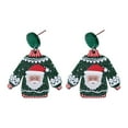 thumbnail image 4 of Sweater Christmas Earrings Cute Christmas Dangle Earrings for Xmas Green, 4 of 9