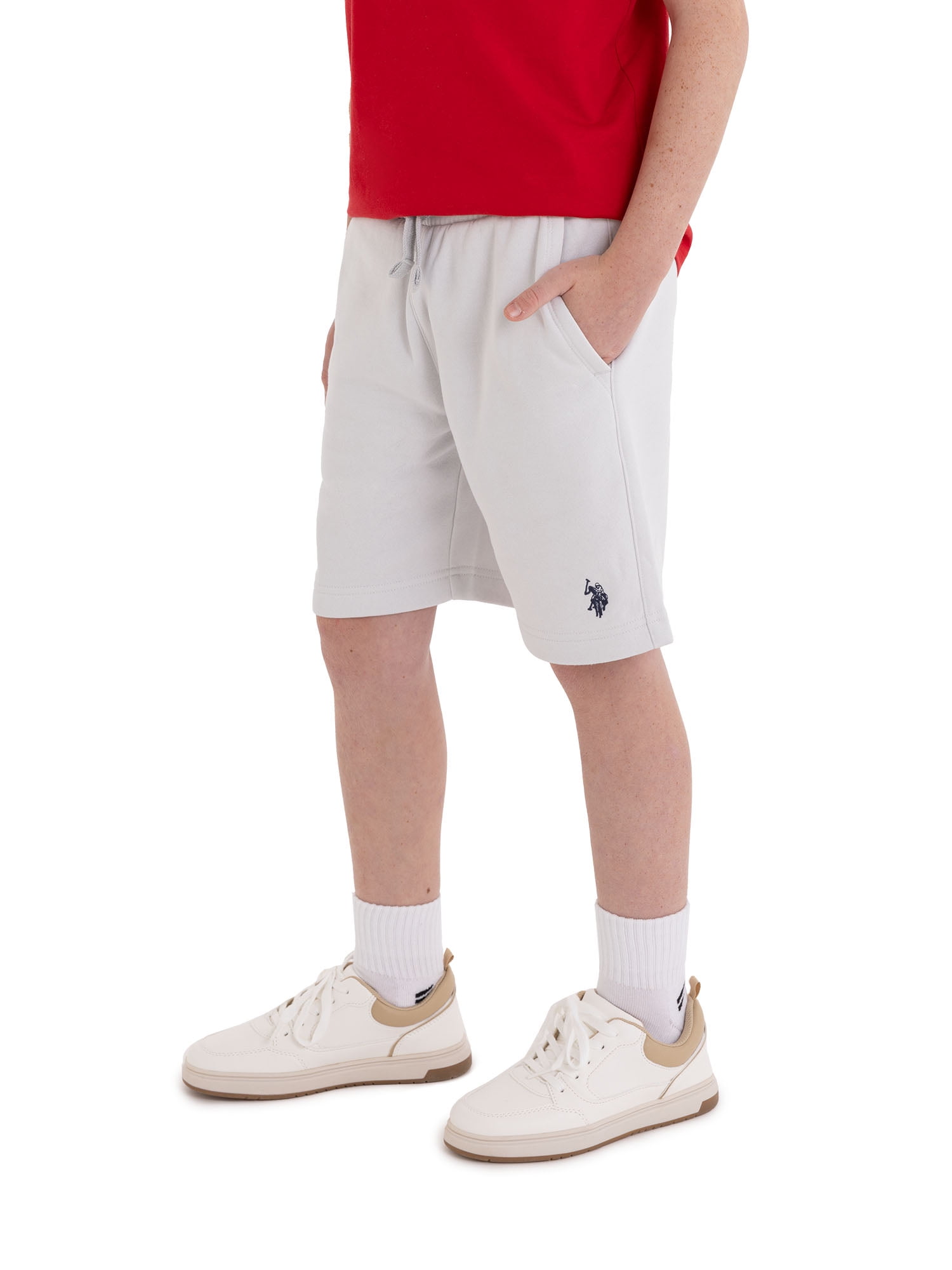 U.S. Polo Assn. Boys Fleece Short with Zipper Pockets, Sizes 4-18