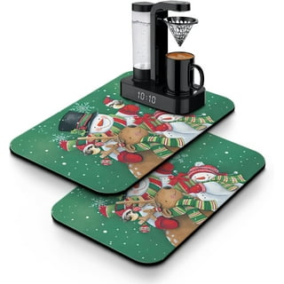Christmas Tree Dish Drying Mat 18x24 inch Xmas New Year Snowflake Wooden  Dish Drainer Kitchen Counter Mats Bottles Dish Dry Pad Protector for  Kitchen