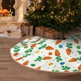 thumbnail image 6 of Daiia Cute Carrot Drawing Merry Christmas Tree Skirt , Xmas Large Lace-up Tree Skirt, Santa Snowflakes Rustic Home Decorations New Year Party Farmhouse Decor-48", 6 of 7