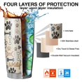 thumbnail image 7 of 20 Oz Paw Prints and Bones Coffee Tumbler Double Wall Insulated Stainless Steel Water Bottle | Metal Reusable Thermoses Flask with Cup Cap | Leak & Sweat Proof with Anti-Dust Lid, 7 of 7