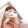 thumbnail image 6 of Samsung Galaxy A14 5G Case,Cute Plating Edge Love Hearts Pattern with Camera Lens Protection Phone Case for Galaxy A14 6.6",White, 6 of 13