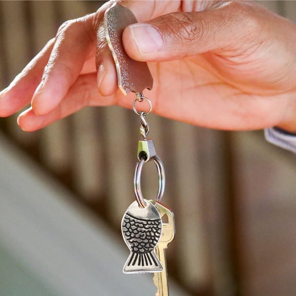 Soimiss 50pcs Carp Keychain Accessories Silver Alloy DIY Handmade Projects Retro Key Pendant