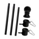 thumbnail image 3 of Kit de asta de bandera para exteriores, antienredos, de metal Negro, 3 of 8