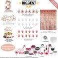 thumbnail image 2 of 3rd Birthday Decoration Rose Gold, 3 Party Supplies Decoration, 3rd Sash, 3 Cake Topper, 3rd Photo Props, confetti Balloons, Curtain, 2 of 4