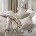 thumbnail image 2 of Degrees of Comfort Duvet Cover Queen - Waffle Weave Textured Soft 3 Pieces Bedding Comforter Cover with Pillowcase for All Season (No Comforter Included), Beige, Full/Queen, 2 of 16