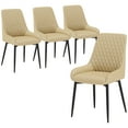 thumbnail image 1 of HOMCOM Dining Chairs Set of 4, PU Leather Kitchen Chairs with Steel Legs, 1 of 10