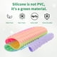 thumbnail image 2 of Tapete para baño de silicona antideslizante Unique Bargains, tapetes para baño lavables a máquina con ventosas, burbujas presionables, color arcoíris claro, 2 of 7