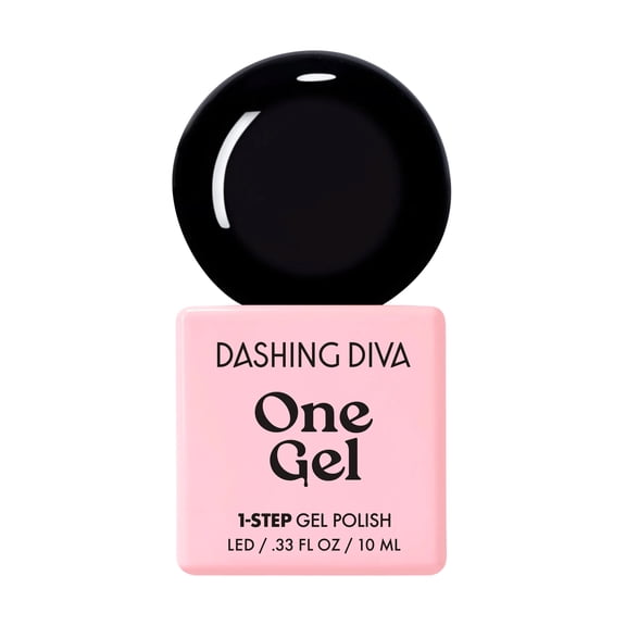 Dashing Diva One Gel Color, Gel Nail Polish, Real Black, 1 10ml / 0.33 fl oz