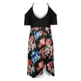 thumbnail image 6 of Jinhomg Womens 2025 Summer Dresses Trendy Cold Shoulder Spaghetti Strap Dress Plus Size Casual Boho Floral Print V-Neck Midi Dresses 50 Percent off Deals Today Blue XXL, 6 of 8