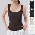 thumbnail image 3 of Womens Square Neck Tank Topwith Built in Bras Casual Summer Sleeveless Fitted Basic Cami Shirts Slim Tops Trendy Clothing 2026, 3 of 3