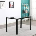 thumbnail image 3 of Ktaxon Modern Glass Dining Table For 4, Breakfast Table 47" Kitchen Rectangle Table for Small Space, Dining Room, Black, 3 of 7