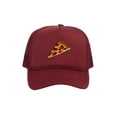 thumbnail image 1 of Adult Men's Pepperoni Pizza Slice Rope Foam Trucker Hat, Wine, 1 of 2