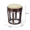 thumbnail image 2 of SK New Interiors Pier Stool Plant Stand ECO Natural Rattan Wicker Handmade Design, Dark Brown, 2 of 8