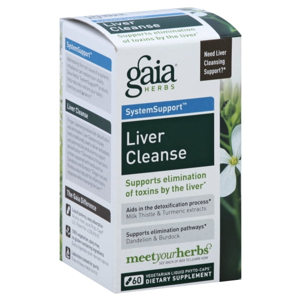 Gaia Herbs Liver Cleanse Support 60 Vegan Liquid PhytoCaps