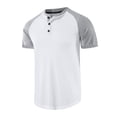 thumbnail image 4 of CaiJunJia George T Shirts for Men,Men's Casual Henley Shirts Classic Button Cotton Short Sleeve T-Shirt Summer Basic Solid Lightweight Tees Tops, 4 of 6