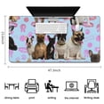thumbnail image 5 of Long Mouse Pads for Desk,French Bulldogs Desk Mats on Top Of Desks, Desk Mouse Pad Extra Large with 3mm Non-Slip Base and Stitched Edge for Gaming,Office,Work,Home 47.3"x23.6", 5 of 6