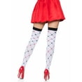 thumbnail image 2 of Leg Avenue Womens Harlequin and Heart Thigh Highs, 2 of 5